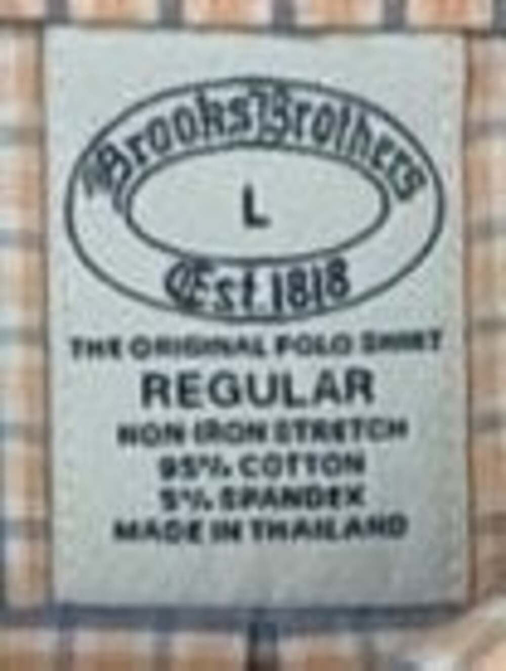 Brooks Brothers Regular Fit Non-Iron Stretch Orange Blue Check Shirt Size L - Picture 4 of 14